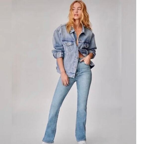 DENIM FORUM Aritzia The Bailey High Rise Boot 26L Jean Size 25 - Picture 1 of 9